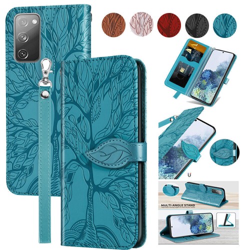 Leather life tree wallet phone - leather,