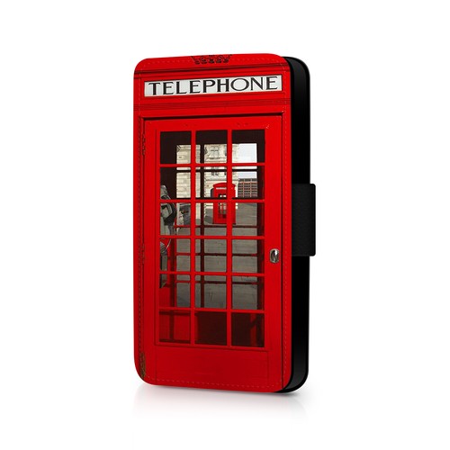 London red telephone box phone - red,