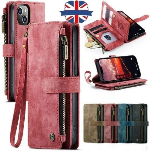 Leather zipper purse wallet - purse,
