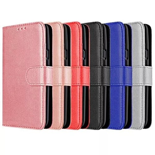 Leather flip folding wallet - leather,